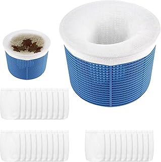 Homga Pool Skimmer Socks Perfect Pool Filter Saver Socks Net For Filters Baskets & Skimmers Ultra fine Mesh Screen Liner For Swimming Pool Basket (30 Pack)