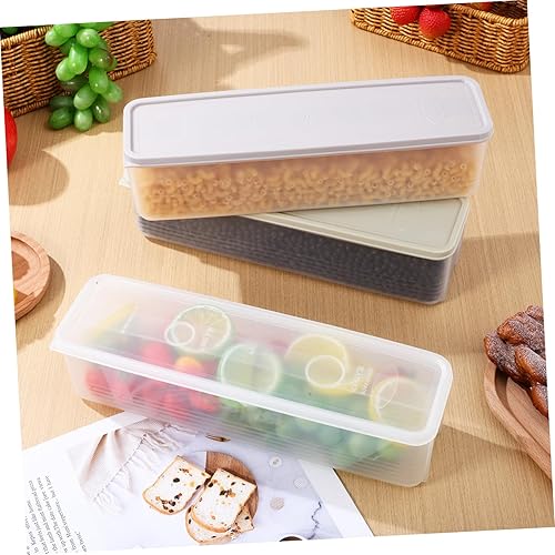 Miniatura 9 de 3 Pcs Transparent Fridge Organizers Food Storage Containers for Fruit Vegetable Bread Cheese Stackable PP Plastic Produce Saver Boxes with Airtight