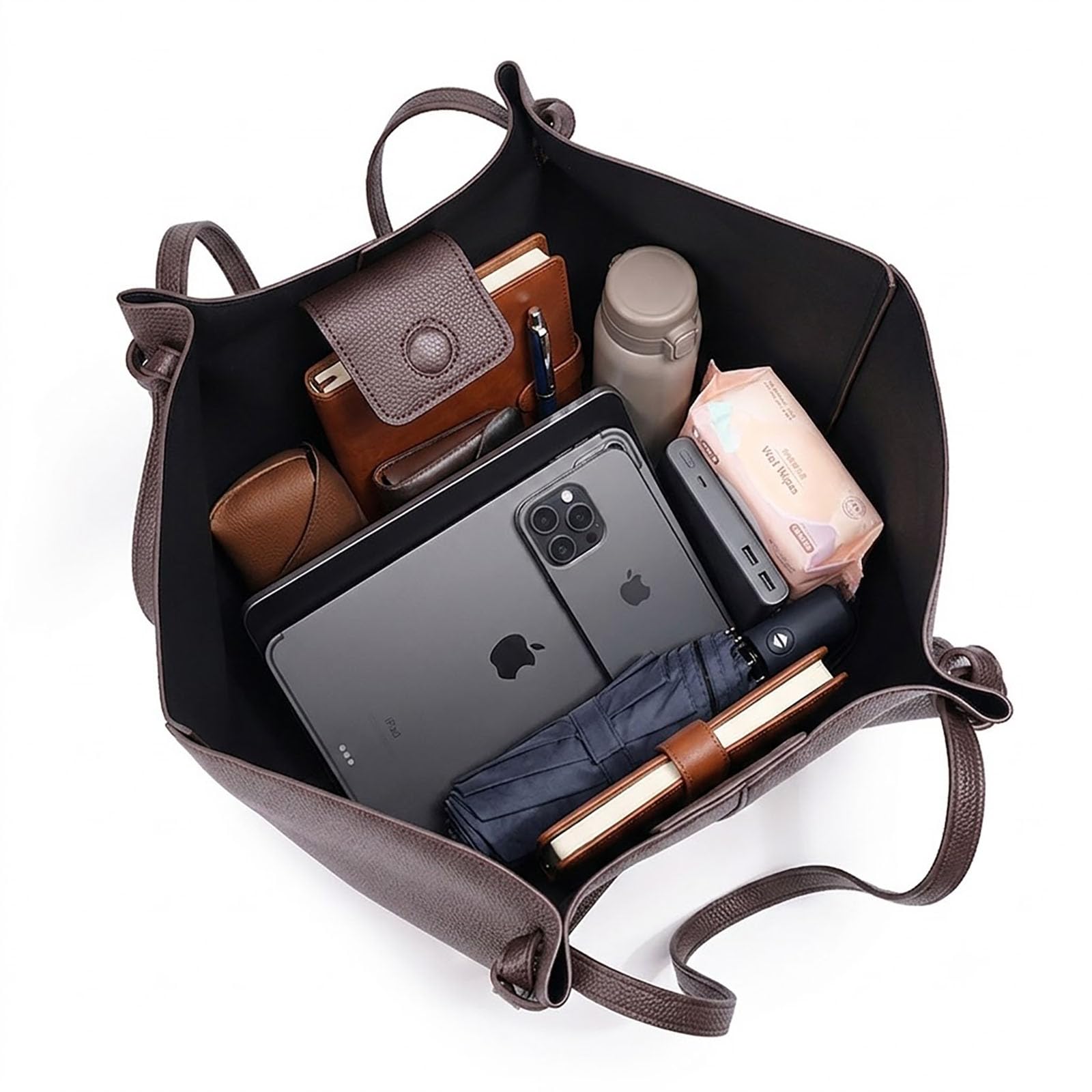 Adius Tote Bag Damen, Stylische Damen-Tasche Mit Einem Schulterriemen und Großem Fassungsvermögen, für Uni Einkaufen Reisen