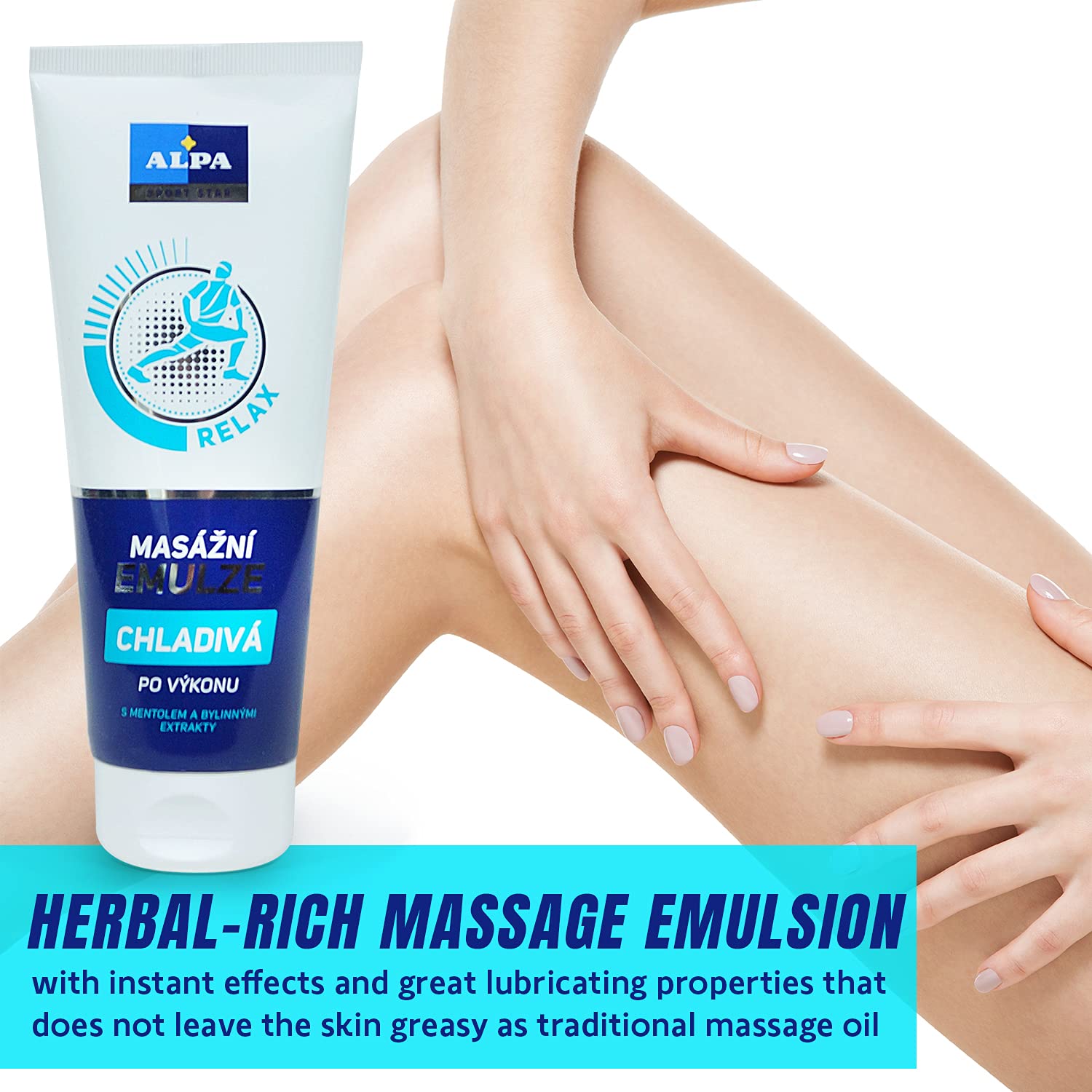 ALPA Emulsion KÜHLEND – Massageemulsion mit Menthol und Kräuterextrakten 210ml