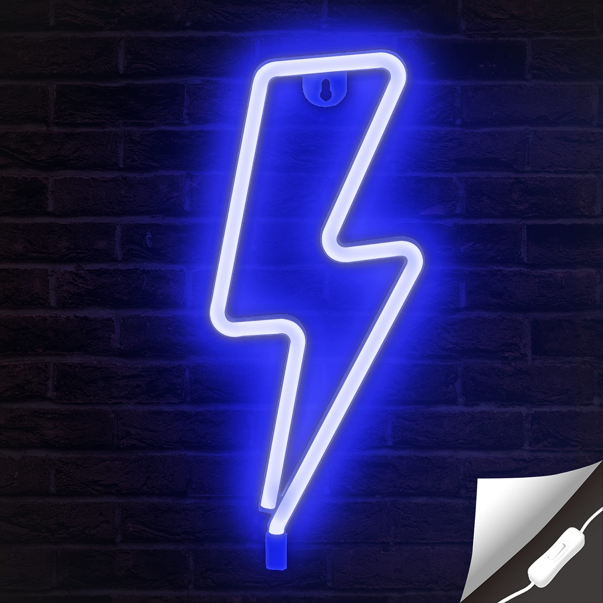 Buy Lumoonosity Lightning Bolt Neon Signs, USB Powered Led Lightning