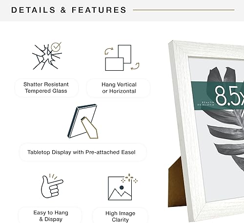 Vista 255 de MCS Industries Studio Gallery - Marcos con textura de madera color gris de 13 x 19 pulgadas / 33.02 x 48.26 cm., 2 unidades Gris Woodgrain