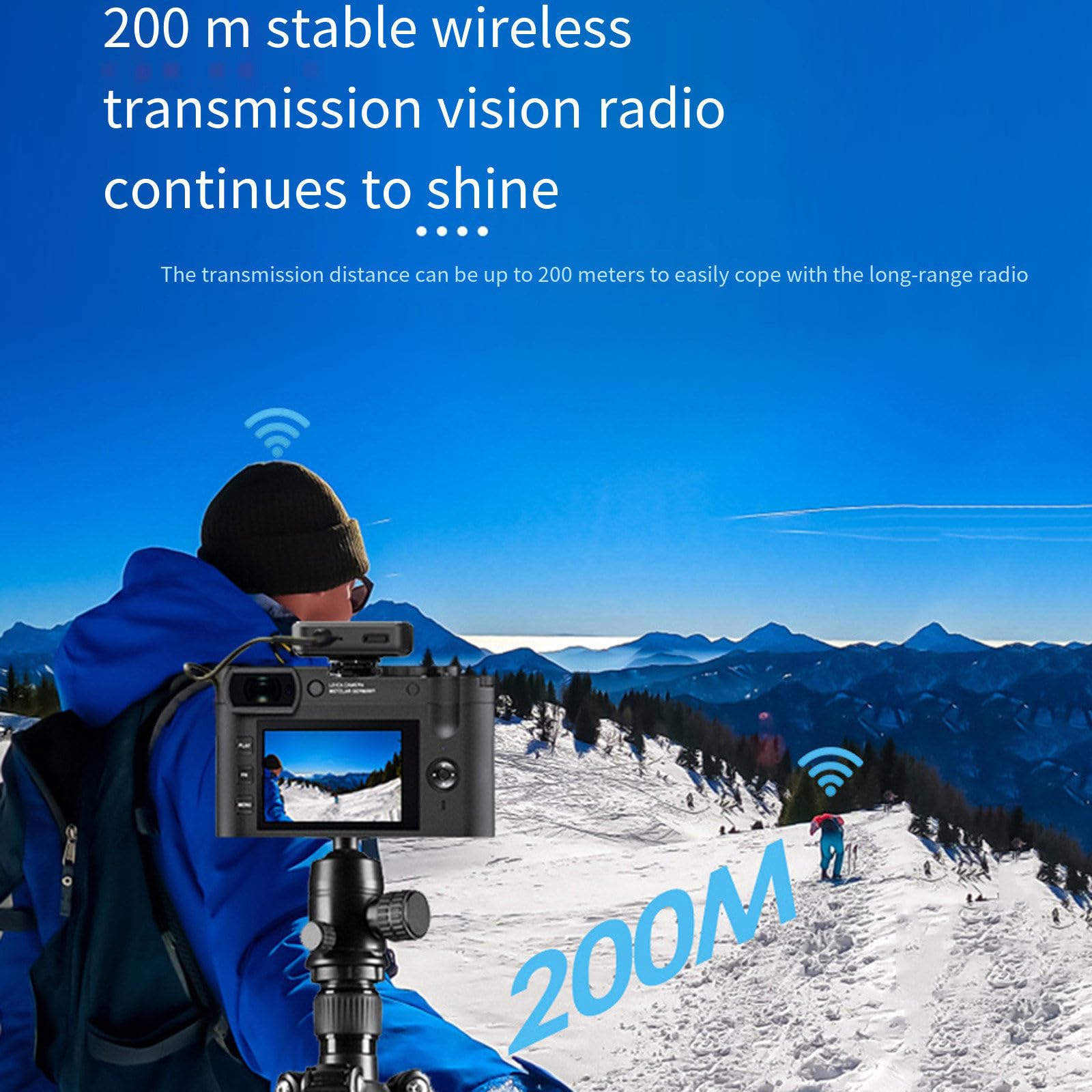 Microfono lavalier wireless, radio per cellulare e memoria integrata per microfono, apri il coperchio e registra audio trasmesso in diretta all'aperto