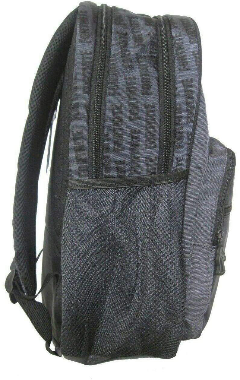 Panini spa Schoolpack Zaino Scuola Compatibile con Fortnite Nero 42x30x15 cm + Astuccio 3 Zip Completo + Diario 12 Mesi Non Datato + Penna Colorata Omaggio
