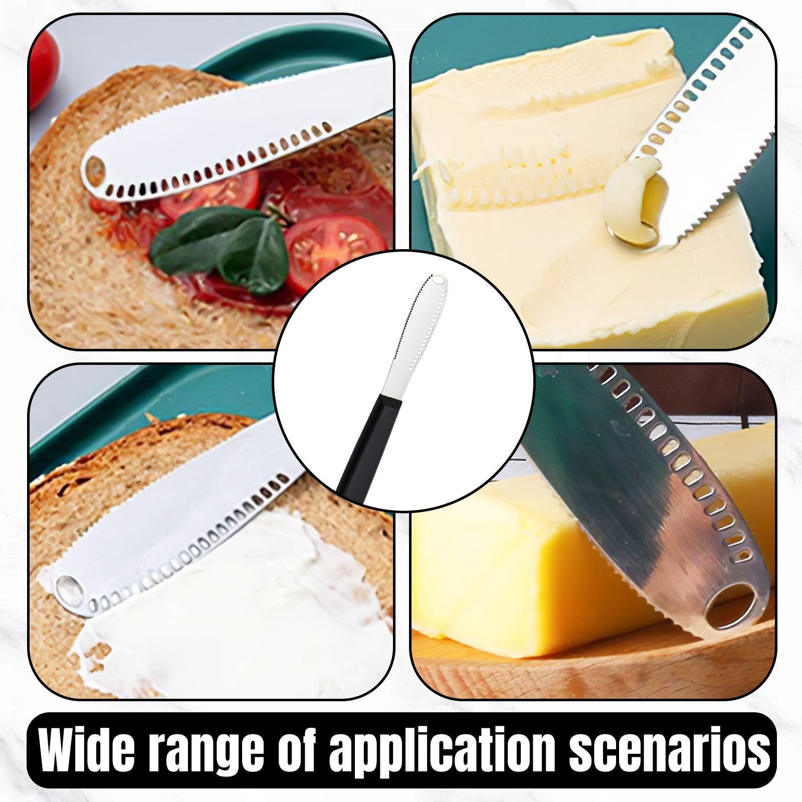 1 Pieza Cuchillo De Mantequilla Serramada Y Cuchillo De Mantequilla De Mango De Madera De 1 Pieza, Herramientas Para Hornear, Dispositivos De Cocina, Cuchillo De Mantequilla De Acero Inoxidable.