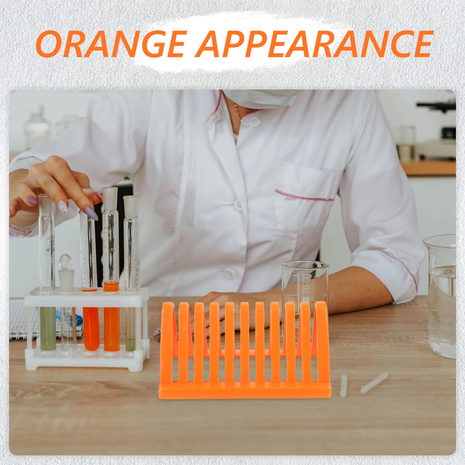 OUNONA 2pcs Microscope Slides Rack for Laboratory Laboratory Microscope Slides Holder Microscope Slides Pp Orange Microscope Slides Storage Rack