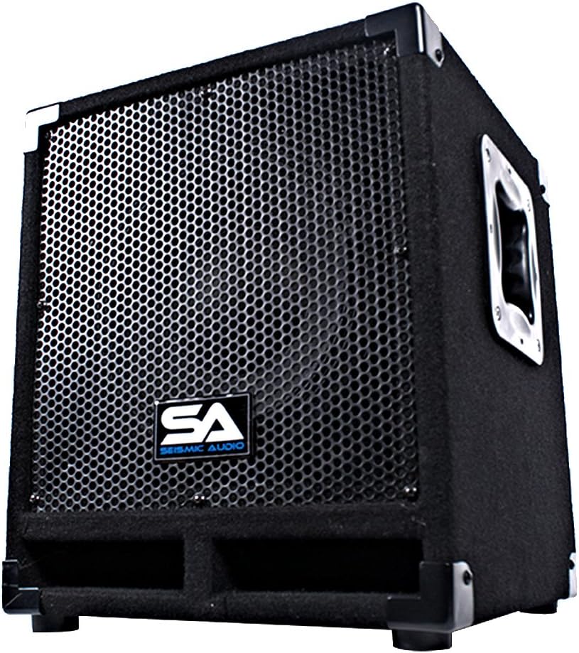 Seismic Audio - Really-Mini-Tremor_Pair - Pair of Powered 10" Pro Audio Subwoofer Cabinets - 250 Watts RMS - Active PA/DJ Stage, Studio, Live Sound Subwoofer