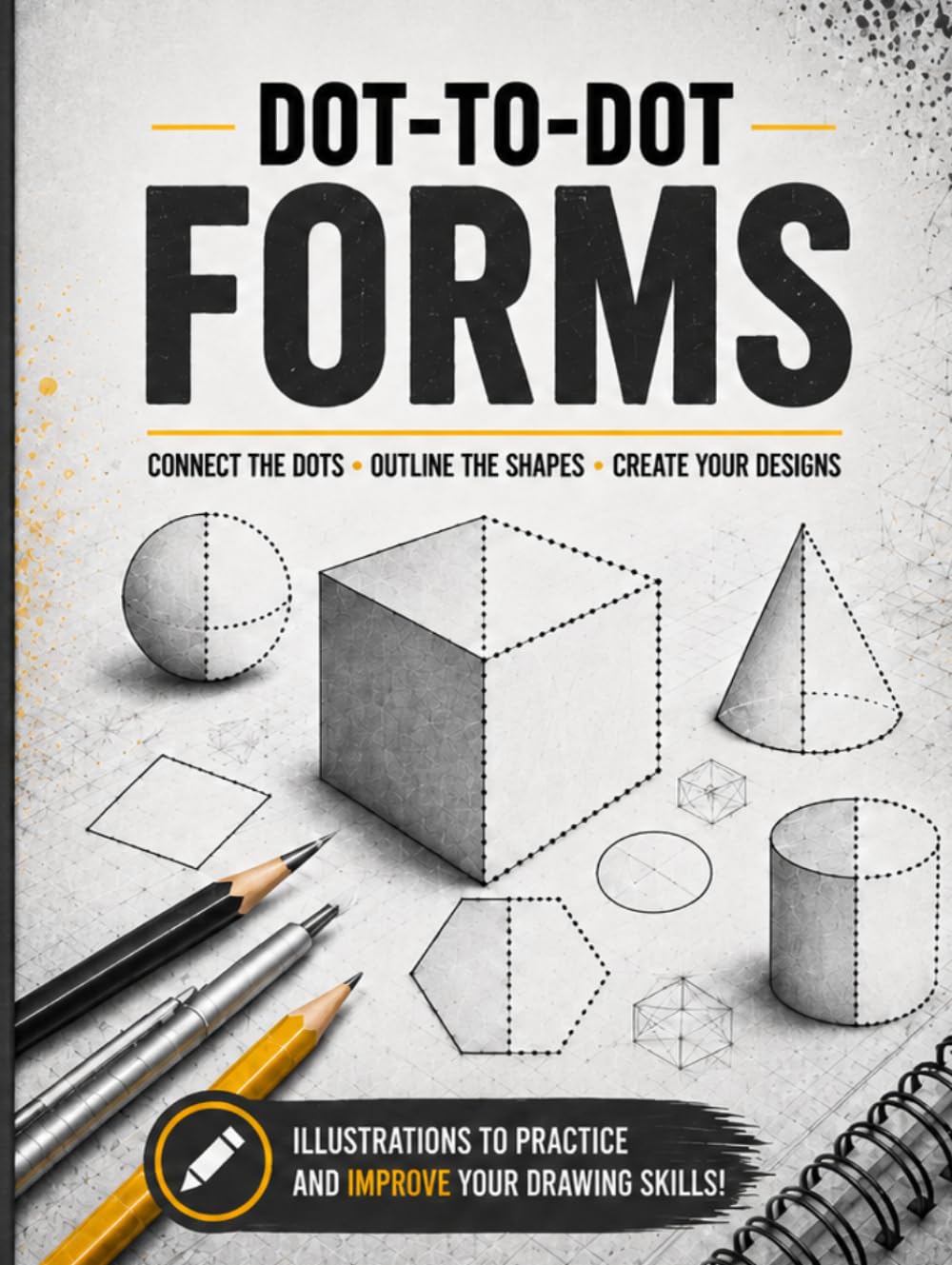 Dot-to-Dot Forms: Connect the Dots to Master 2D & 3D Shapes — A Shape Recognition, Spatial Thinking & Drawing Practice Workbook for Teens and Adults (Connect & Create Series)