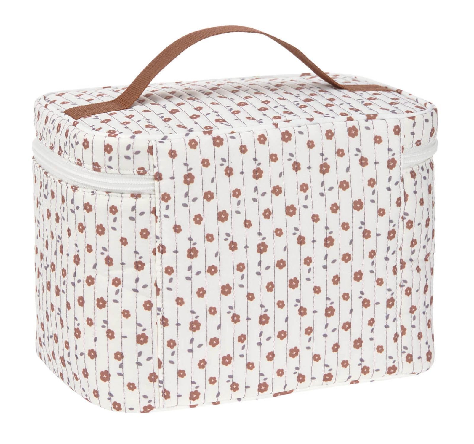 LÄSSIG Organizzatore per fasciatoio Organizzatore per pannolini da portare con sé/Casual Nursery Caddy To Go Flowers White