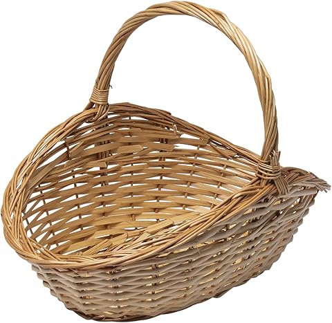 Cesta de leña de mimbre WERKA PRO 50 x 30 x H. 8/20 cm