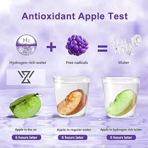 Miniatura 7 de Botella de agua de hidrógeno portátil con ionizador de agua de hidrógeno, generador de agua de hidrógeno, vaso de salud de vidrio de agua rica en