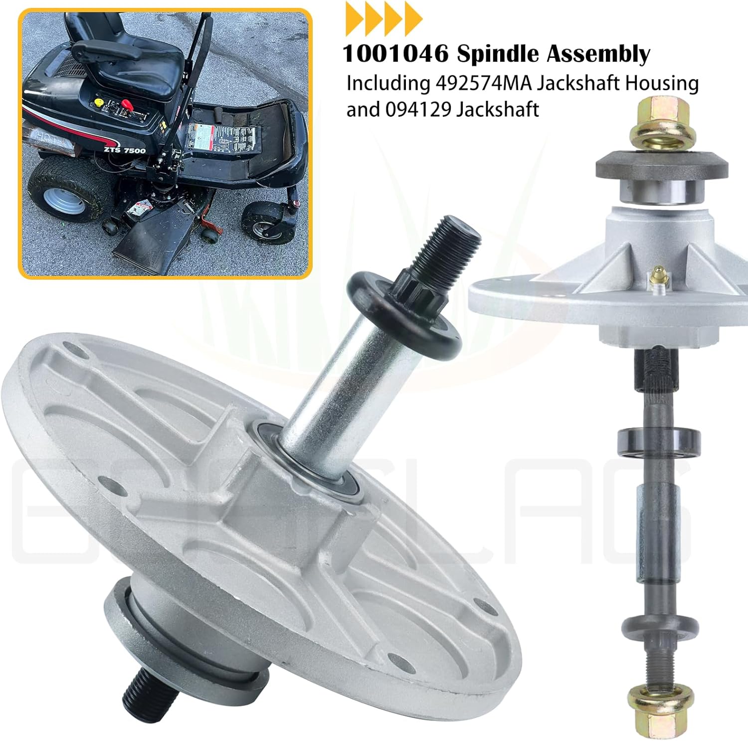 3 Pack 1001046 Spindle Assembly Replaces 1001046, 492574MA, 090905MA, 092574MA, 49257MA, 692574MA, 92574MA for Murray 38" 40" 42" 46" Lawn Tractors
