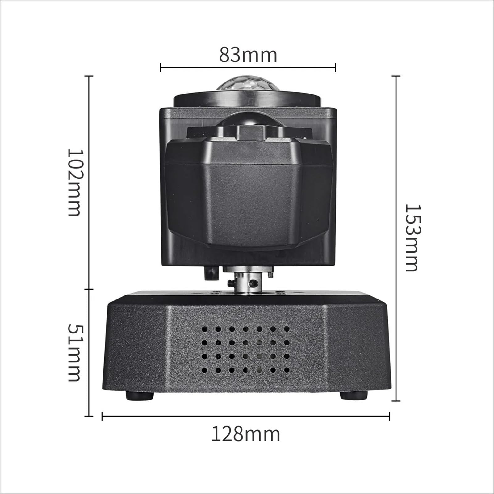 Lampa projektorowa Miniaturowa Ruchoma Głowica Świetlna LED 50W, 3 W 1, Kolorowe Światło Z Dyskotekowym Światłem I Magiczną Kulą, Z Obrotowym Em, na imprezę urodzinową, taneczną i halloweenową