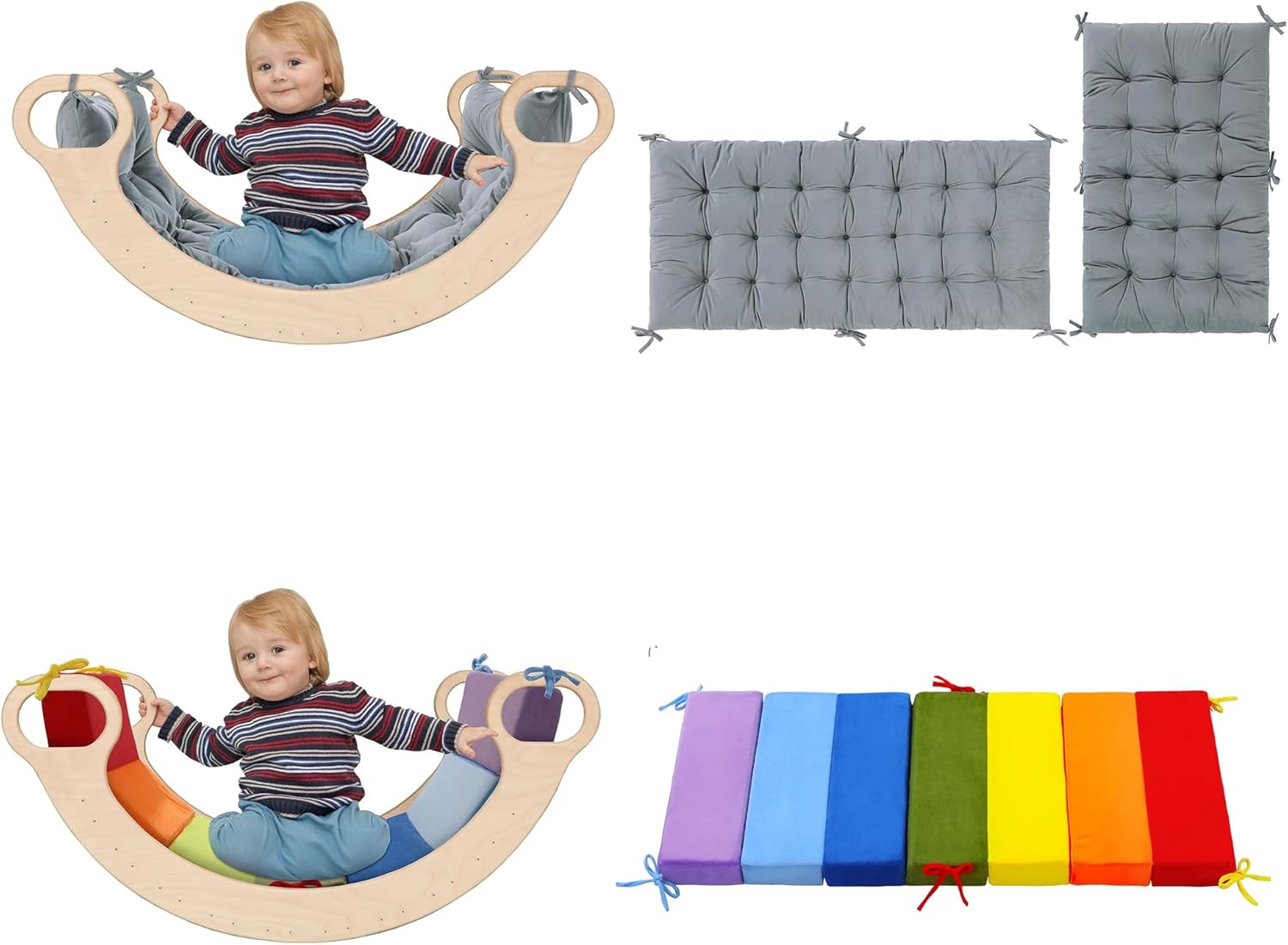 ROYALAY 2 Pcs Cushion for Climbing Arch for Kids, Premium Climbing Set, Arch Floor Cushion Toddler Nap Mat