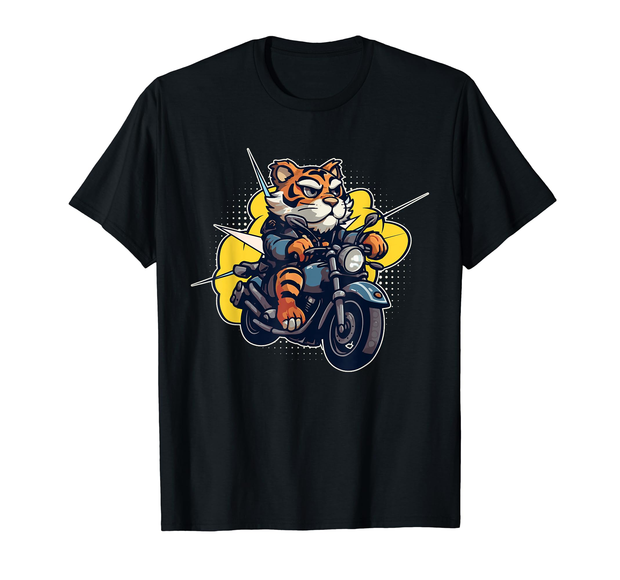 Tiger Bikers Motorcycle Wildlife Animals T-Shirt