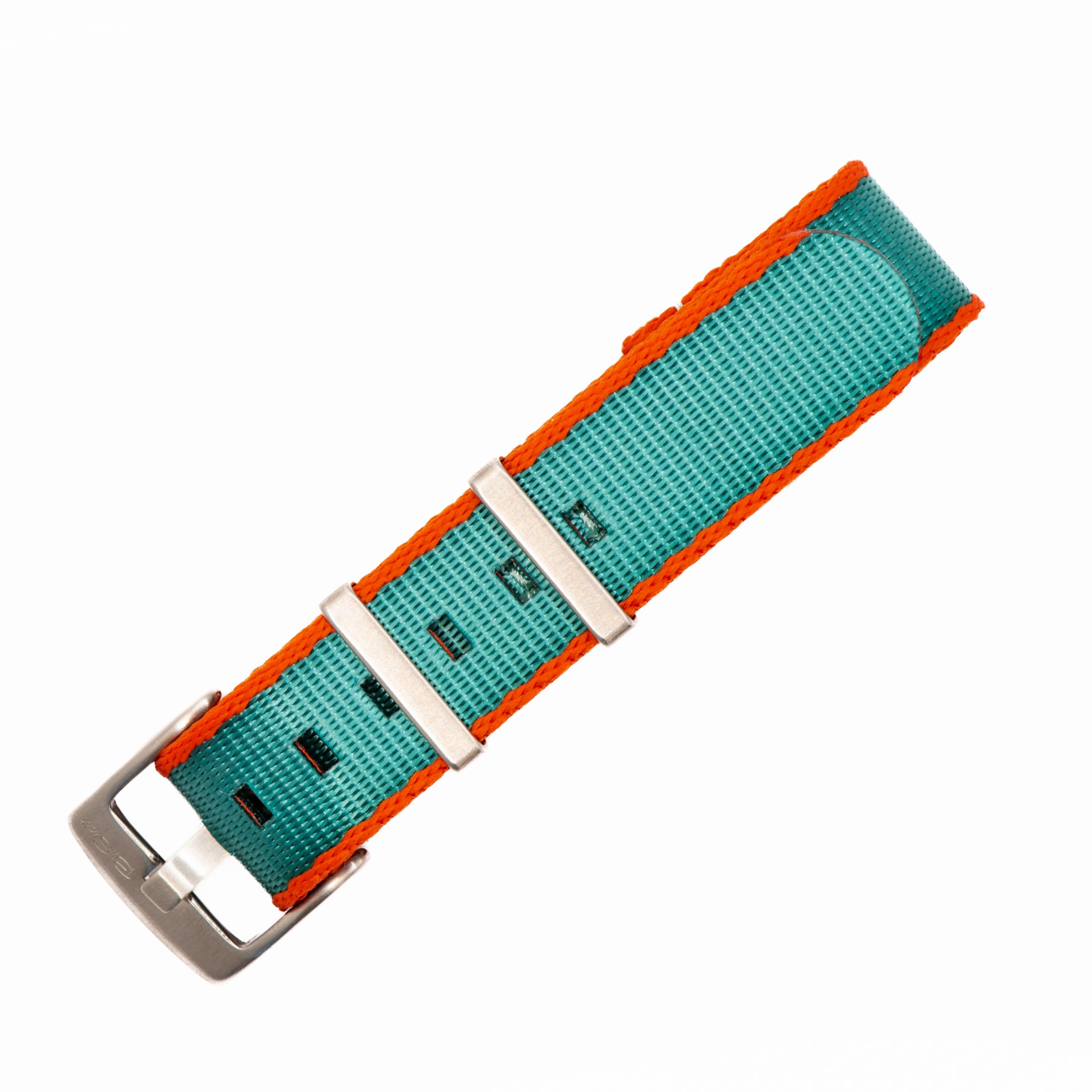 BluShark - AlphaShark Luxury Seat Belt Nylon Watch Strap - Stainless Steel Buckle Multiple Sizes Style Replacement Band Straps for Men’s, Waterproof