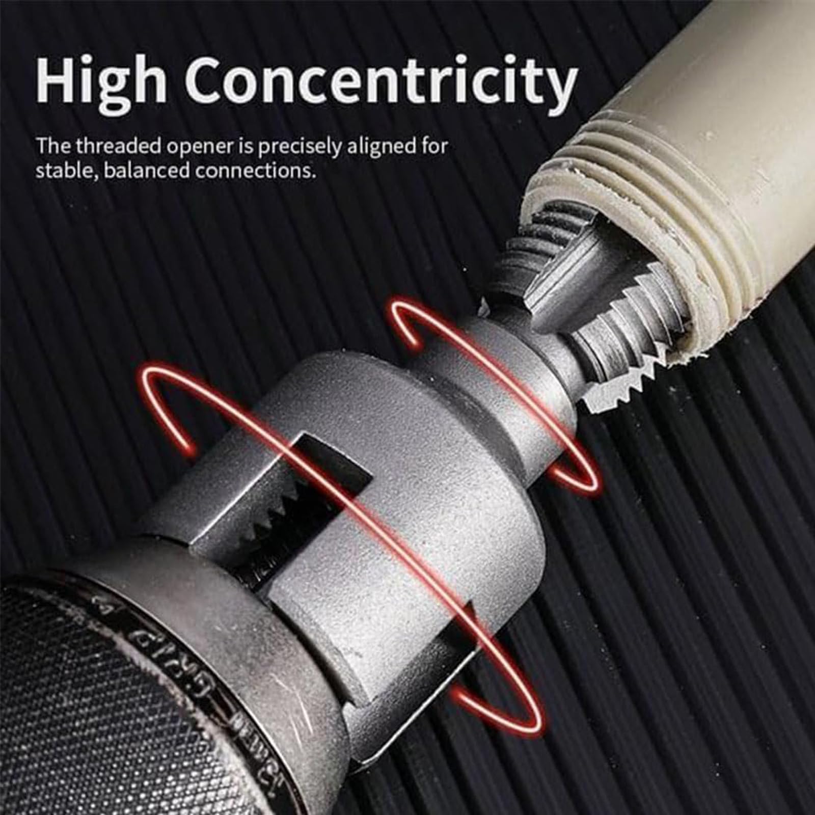 Integrated Internal & External Pipe Threading Tool, Pipe Thread Cutting Tool, PVC Pipe Threading Drill Bit – 1/2" and 3/4" (DN15 / DN20) Sizes for Standard PVC Pipes