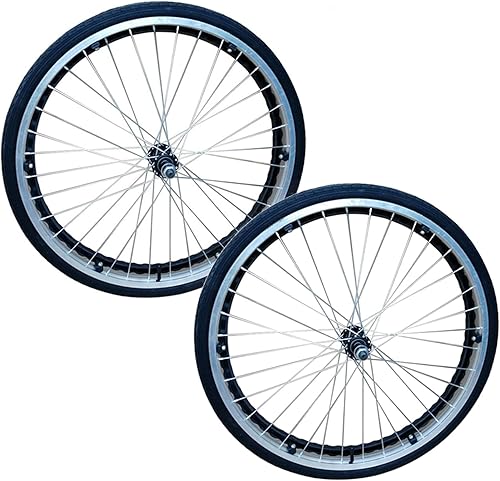 Miniatura 2 de Piezas de repuesto de rueda trasera para silla de ruedas de 24 pulgadas x 1 38 pulgadas (par), rueda de ruedas para silla de ruedas neumáticas,