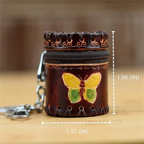 Miniatura 4 de Fanyixuan Bolso de Cuero Mini Hecho a Mano en Forma de Cubo, Colgante de Joyería, Caja de Joyería, Caja de Almacenamiento de Clasificación de