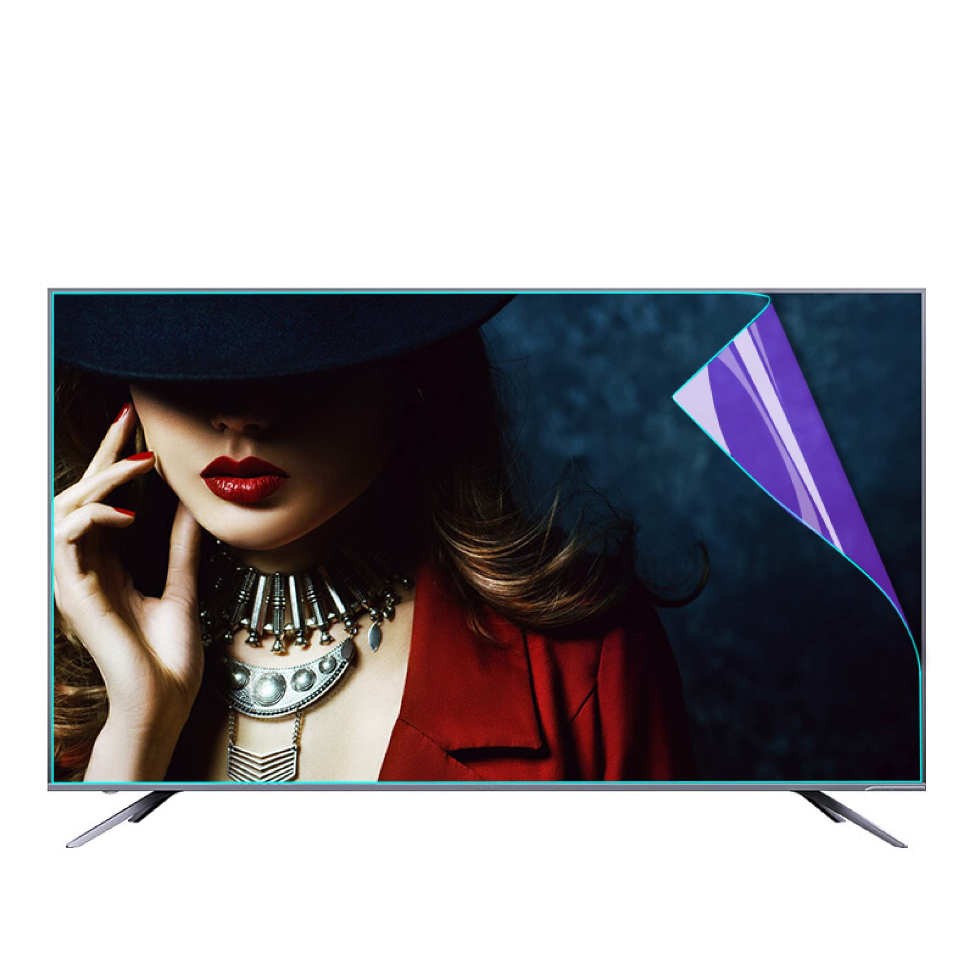 Osłona ekranu antyniebieskiego światła do telewizora 32-75 cali, antyrefleksyjna folia ochronna na wyświetlacz LCD, łagodzi zmęczenie oczu komputera i pomaga lepiej spać / A / 52 cale 1161 x 661 mm