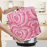 Vista 4 de Cubierta abstracta para freidora de aire con estampado de corazón, cubierta de olla a presión de 3 cuartos de galón, cubierta antipolvo para olla a