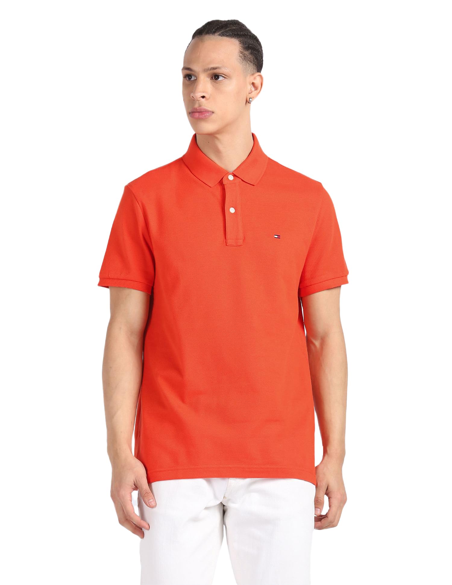 Tommy Hilfiger Men's Solid Regular Fit Polo Shirt