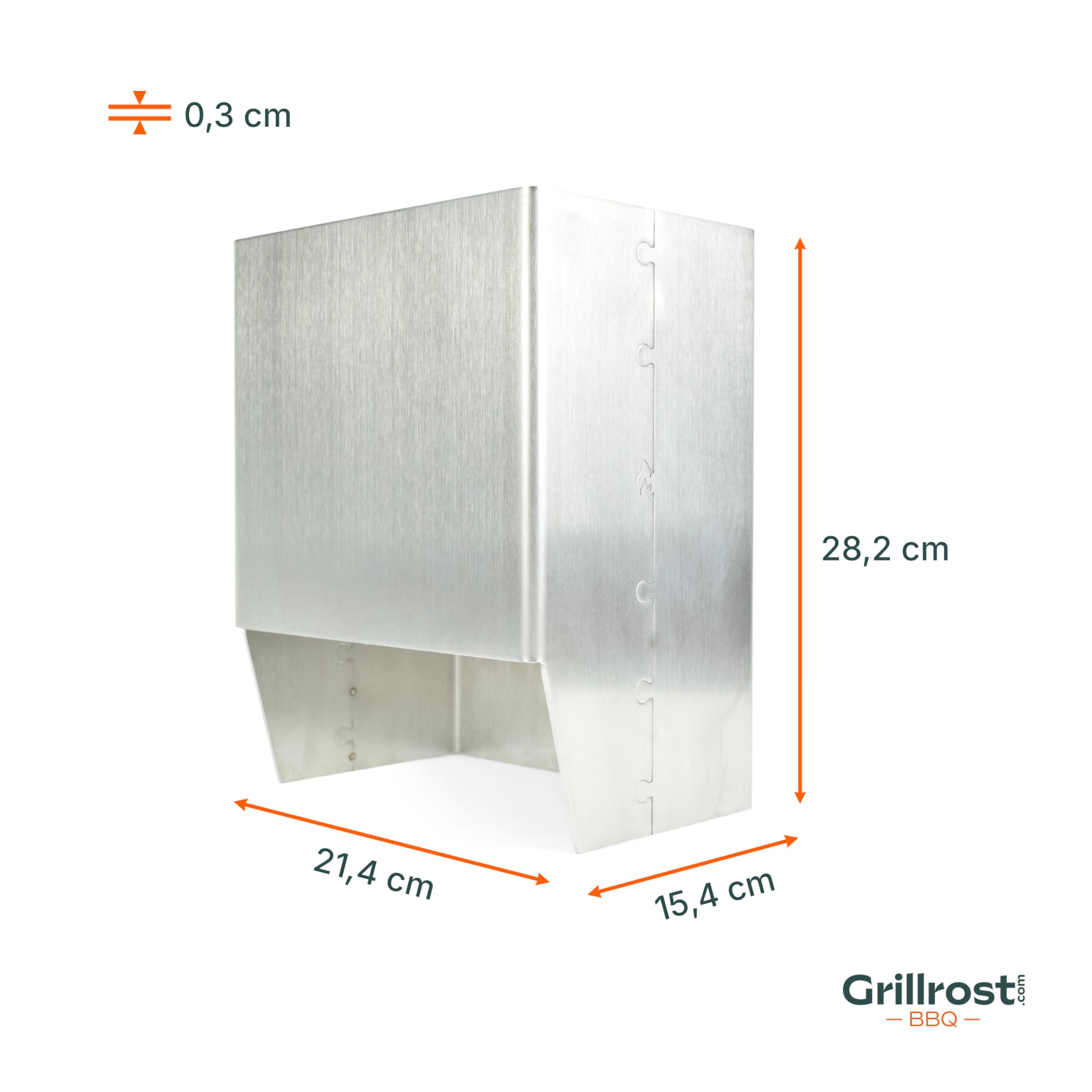 Grillrost.com Das Original Insert en Acier Inoxydable pour Tour à Charbon Masterbuilt - boîte à feu Insert pour Masterbuilt 560/800 / 900/1050 (Extra Haut)