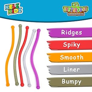ソフトドリンク alansmitheee KELZ KIDZ Durable Smooth Stretchy String Fidget and Sensory