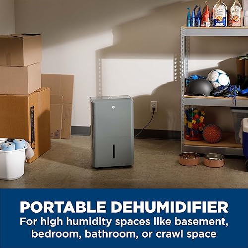 Miniatura 5 de GE Energy Star - Deshumidificador portátil para sótano, dormitorio, baño, garaje o habitaciones grandes de hasta 4500 pies cuadrados, 50 pintas con