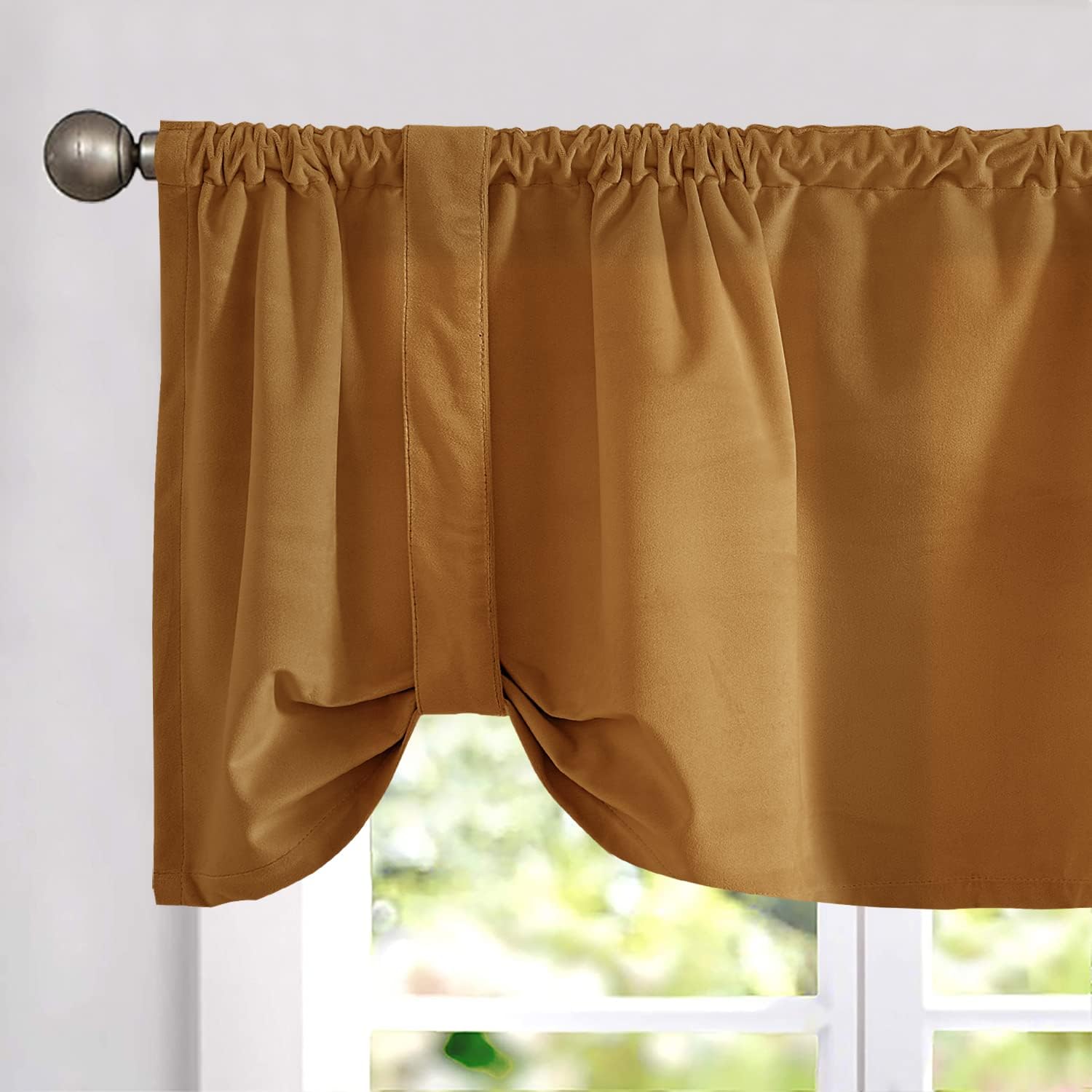 Buy JINCHAN Velvet Valance Window Treatment Room Darkening Valance