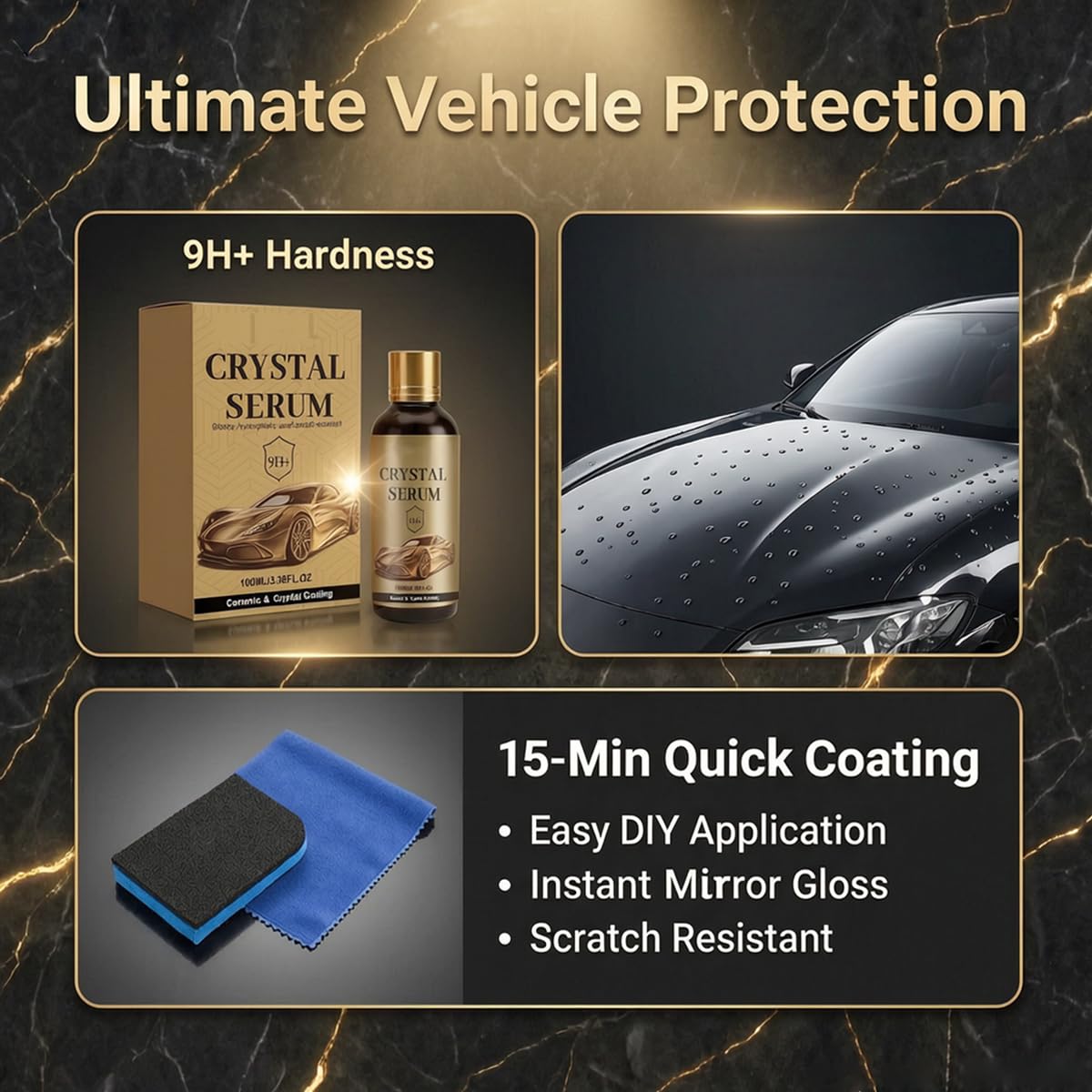 2pcs Ptz Crystal Serum – Advanced Graphene Ceramic Coating For Cars,9h Graphene Coating,Long Lasting Car Protection,High Gloss Paint Protection For Car Detailing — view 3
