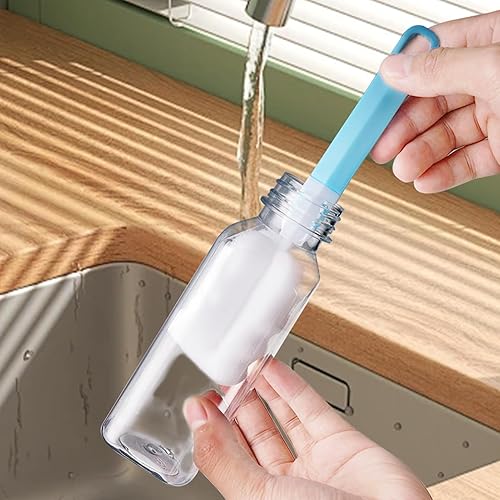 Miniatura 6 de Botellas de plástico de 12 onzas con tapas, 12 botellas de jugo, recipientes transparentes reutilizables con tapa negra, botella de plástico para