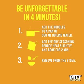 Pot Noodle Original Curry Instant Noodles Block with sauce and seasoning sachets for quick, filling and delicious noodles 10x 114 g