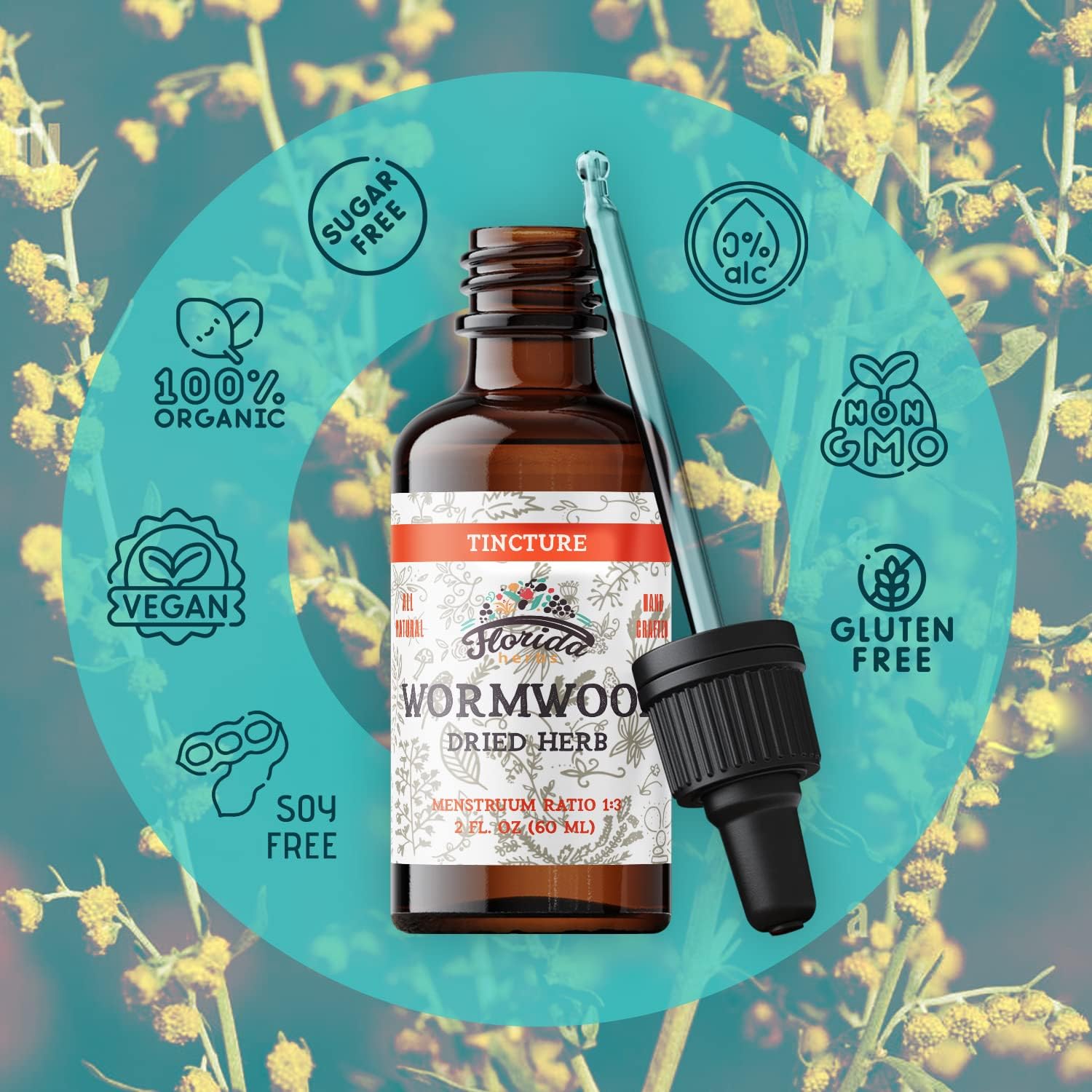 Wormwood Organic Tincture - Natural Intestinal Cleanse and Digestive Cleanse Supplement - Wormwood Herb Extract for Detox - Made in USA - 2 Fl Oz (Wormwood - 2 Fl Oz) - Image 6