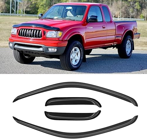 Viseras de ventana para Toyota 4runner 1996-2002, protectores de lluvia, protectores de ventilación, deflector de sombra de viento, humo oscuro 1997