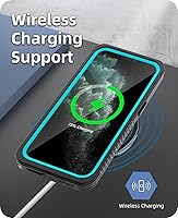 Vista 5 de WIFORT - Funda impermeable para iPhone 11 Pro - Protector de pantalla integrado resistente al agua, protección contra caídas dura, a prueba de Verde