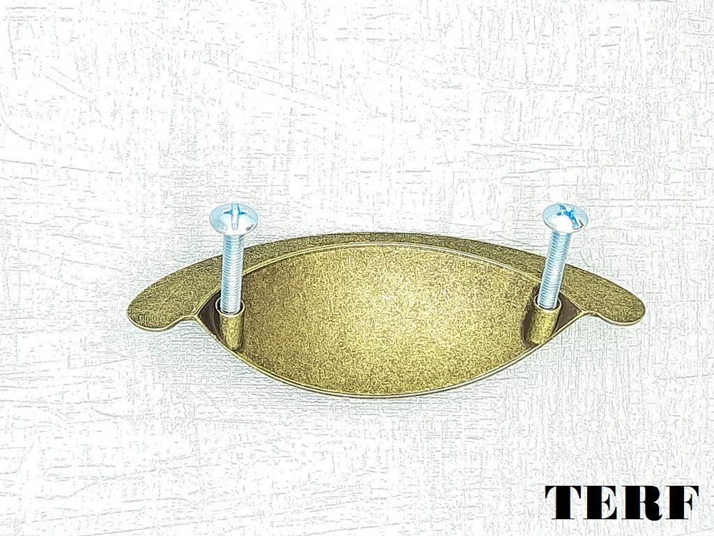 TERF® Antique Finish Cabinet Pull Handle 64mm Semi Circle Handle Pull Knob Including Fixing Screw for Use Window Drawer Cupboard Cabinet Wardrobe Door Gate - Image 5