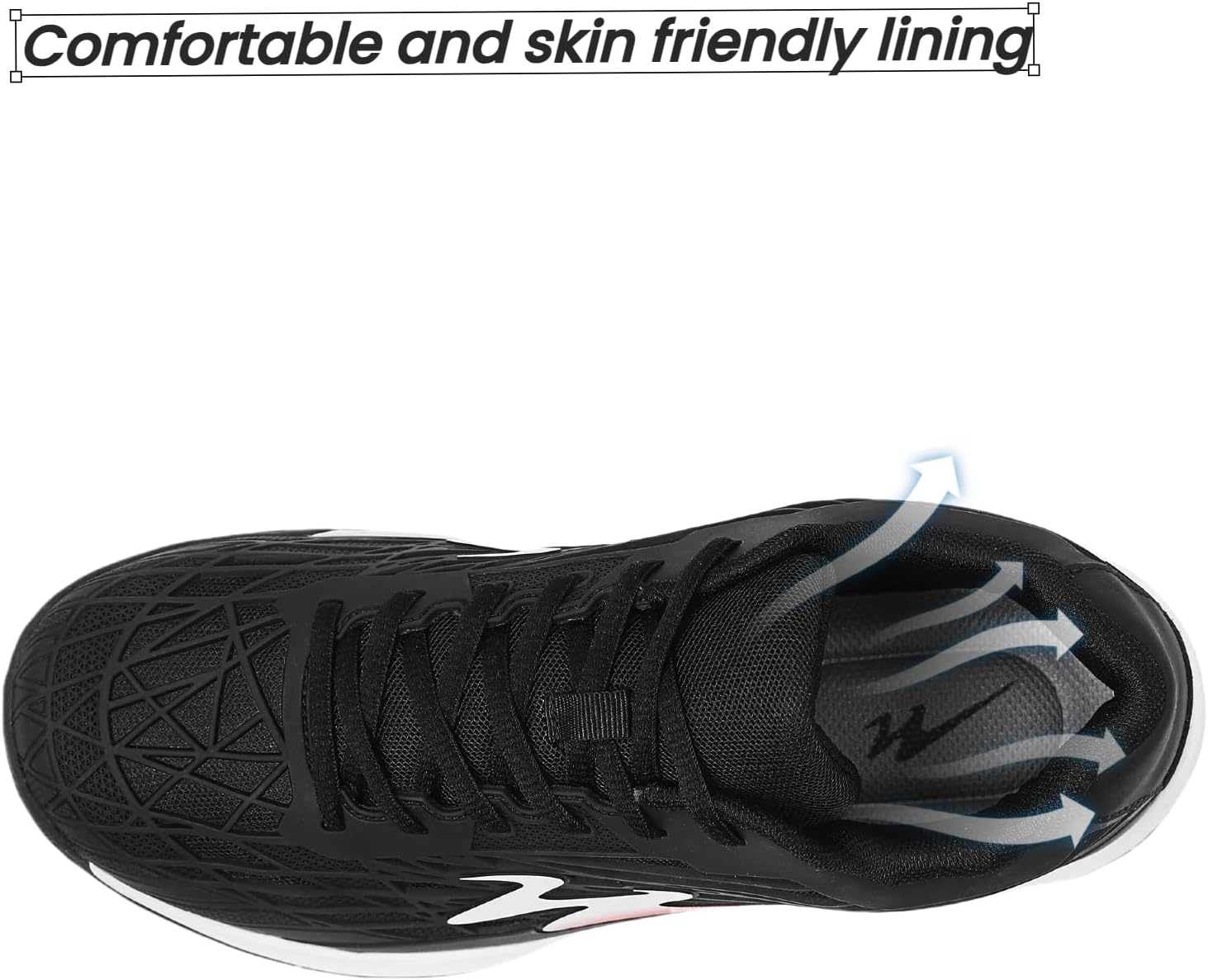 Men's Tennis Shoes for Pickleball & Badminton - Breathable Non-Slip Wide Toe Carbon Plate Athletic Shoes - Lightweight Comfortable Mens Pickleball Shoes for Tennis, Badminton, Pickleball - Image 5