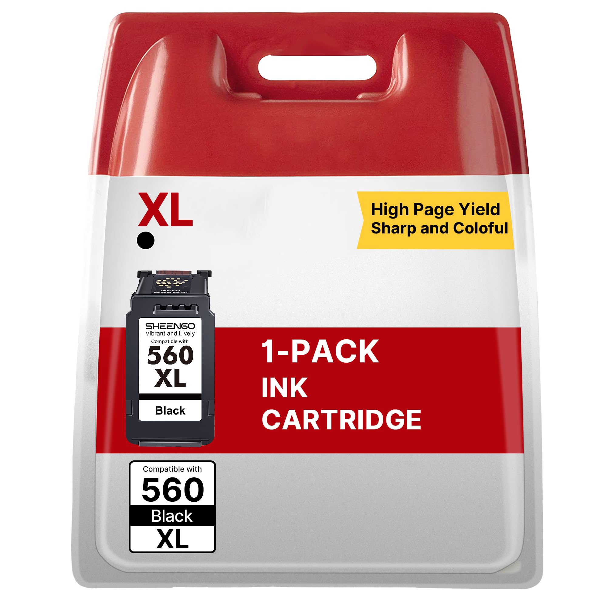 560 XL PG-560XL Kompatible für Canon 560 561 Patronen 560XL 1er-Pack | Kompatible für Canon T5350i Patronen TS7450i TS5351i TS5350 TS5350a TS7450a TS7451a TS7451i PG 560 XL PG560XL 560 Black