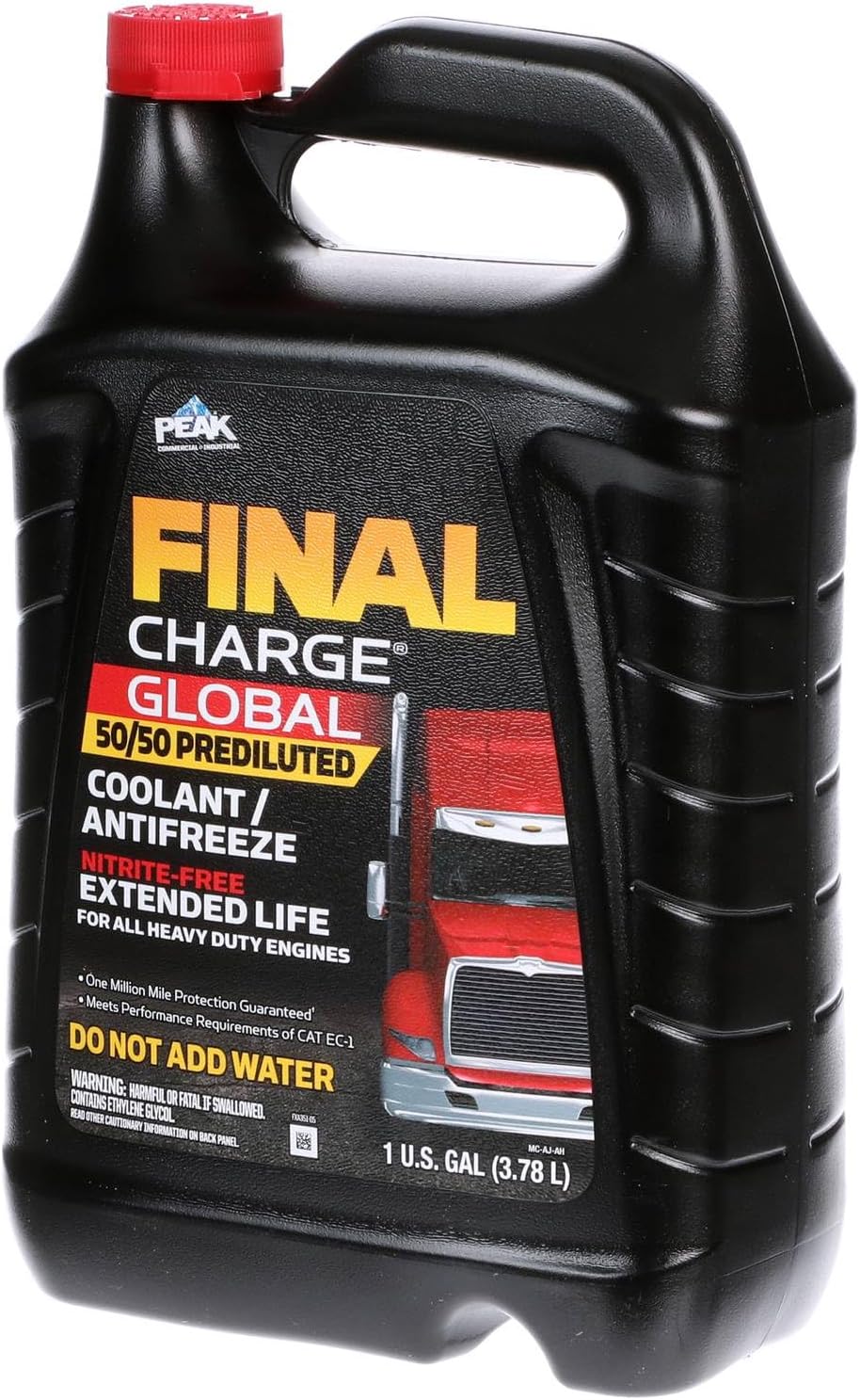 Fleet Charge FXAB53 Red Antifreeze Coolant 50/50 Pre-Mixed 1 Gallon for Heavy Duty Engines & Autos