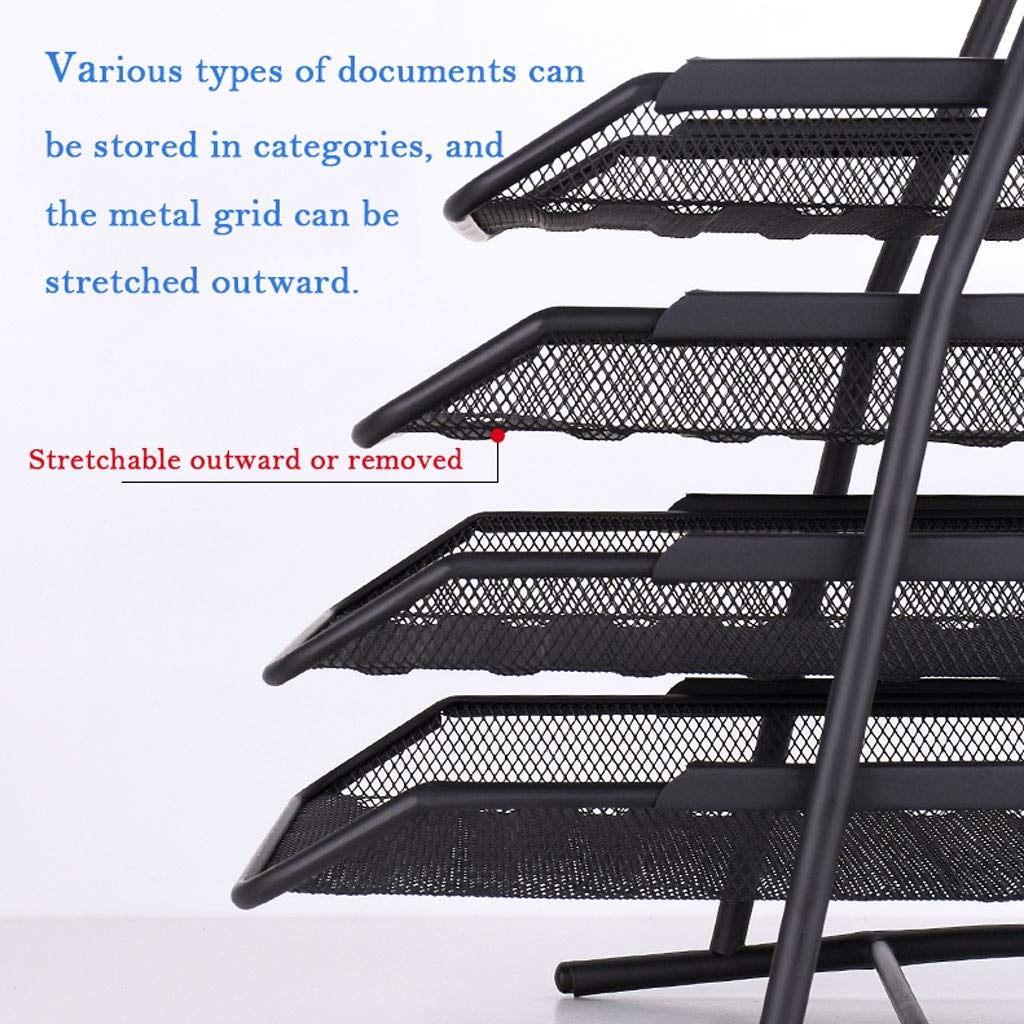 vassoi portadocumenti, Vassoio in rete metallica con finitura multistrato Portadocumenti A4 Rack di archiviazione dati multistrato Forniture for ufficio Cornici for file(2 layer)