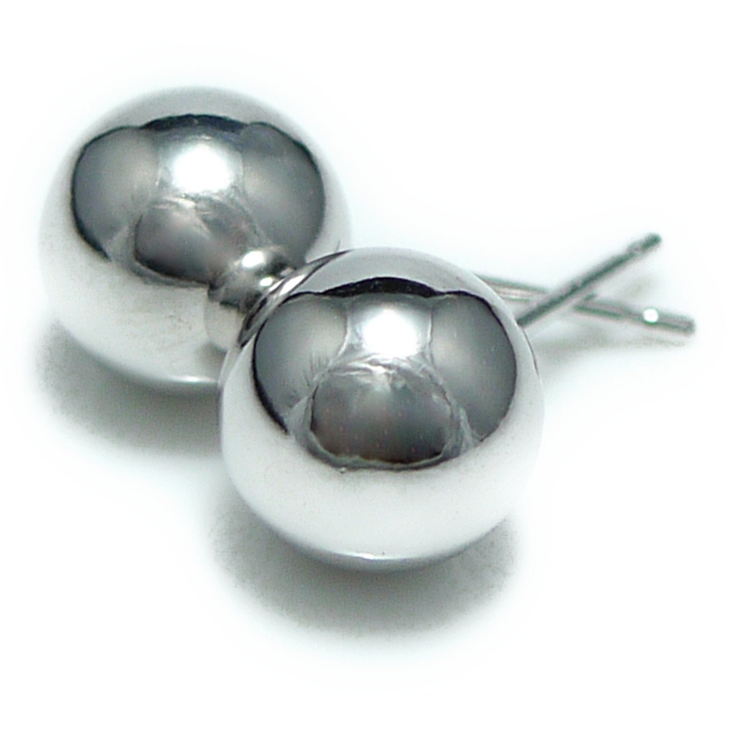 Amazon | プラチナ 丸玉 ピアス 両耳 ペア 7mm メンズ レディース