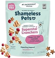 Vista 14 de Shameless Pets Golosinas para gatos con Catnip y pollo para la salud digestiva, crujientes