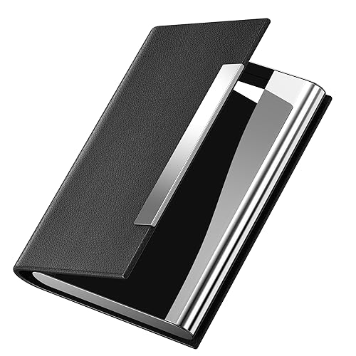 Padike Business Card Holder/ Case Professional PU Leather & Stainless