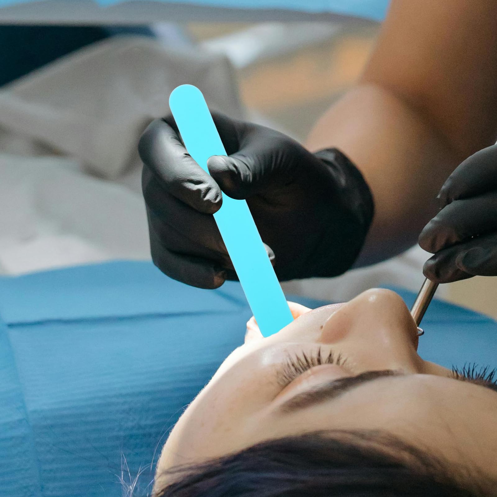 ABOOFAN Palitos Lengua de Plástico Ergonómicos, 25 Piezas para Aplicaciones Manuales y Clínicas, Diseño Versátil y Resistente para Higiene Oral