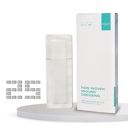 Miniatura 10 de Apósitos para heridas de 6x8 pulgadas extra grandes estériles con adhesivo, apósitos de isla, 25 paquetes individuales, alta absorción, grado médico