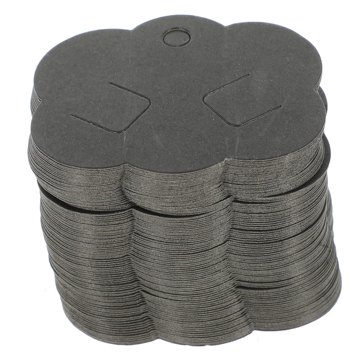 Zenomia Black Hair Clip Display Cards Kraft Paper Hair Bow Holder DIY Bow Hair Pin Packaging Card for Barrettes Accessories Display and Organizing 50pcs(3.5x2.8inch)