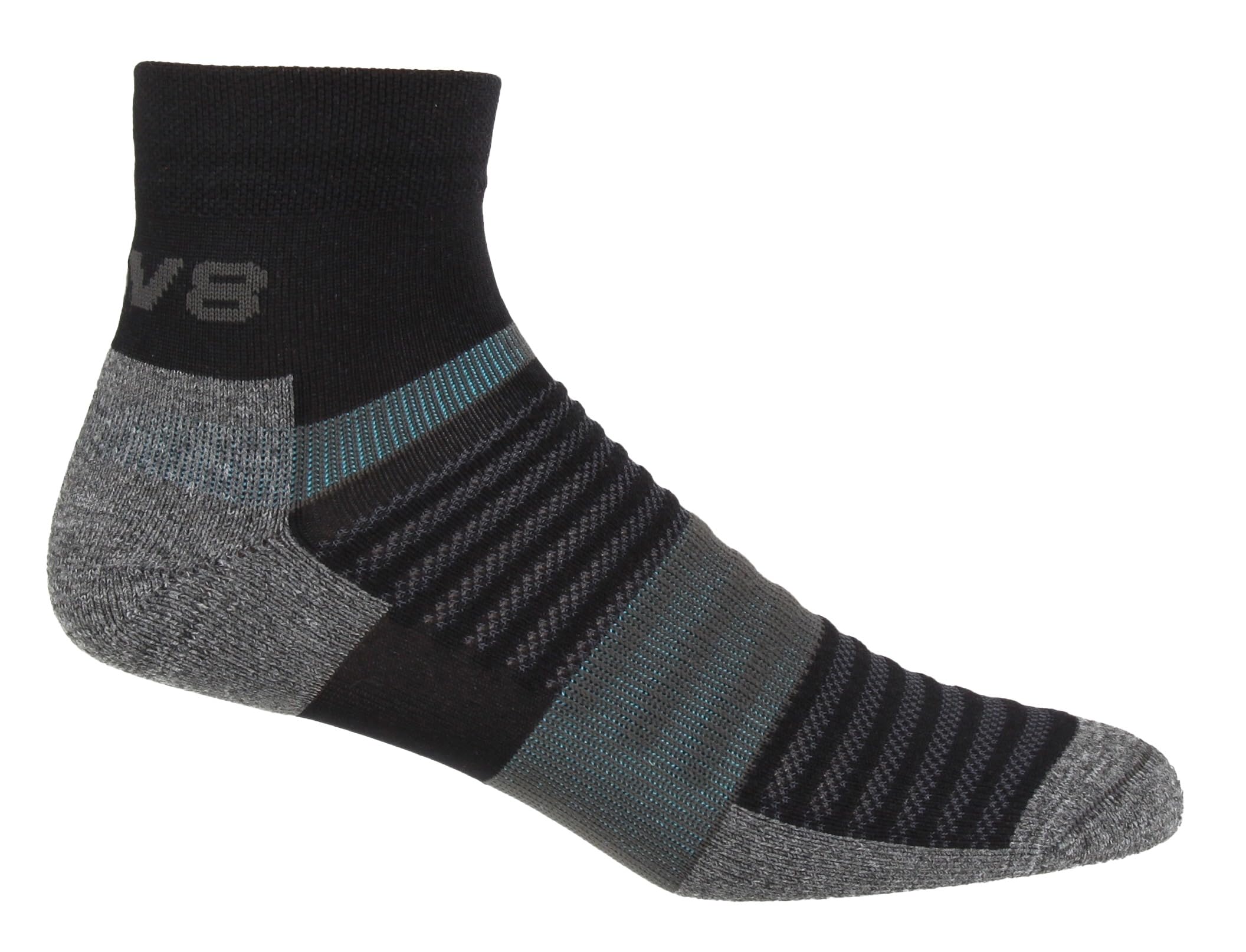 Inov8 Unisex Black Active Mid Sock For Running & Hiking L