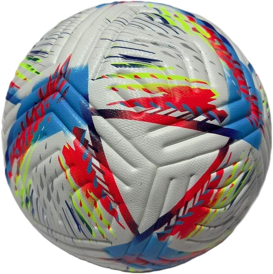 World Cup Quality League Quality Soccer Ball Size 5 Thermally Bonded Match Ball - Official Match Weight- Professional High Grade PU Leather- Pelota de Futbol