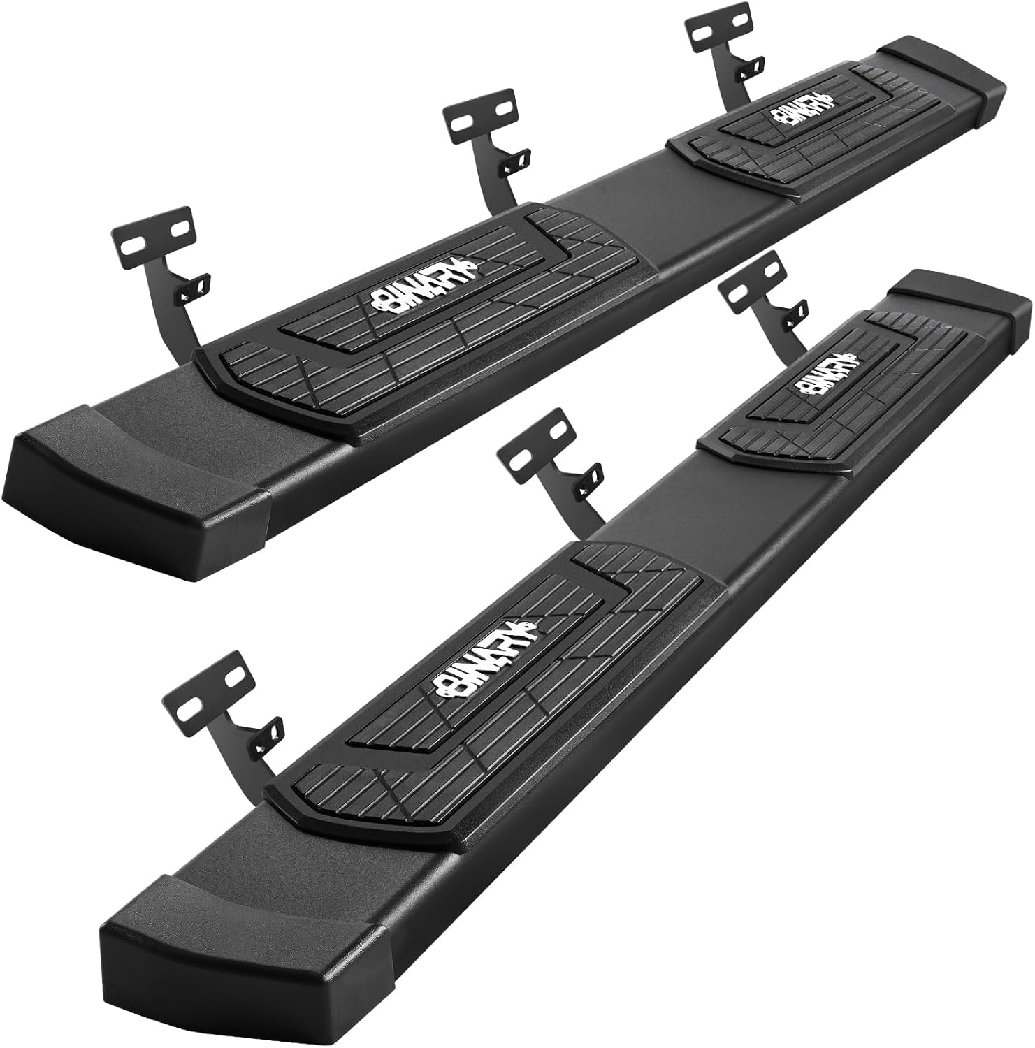 BINARY STAR 6 Inch Running Boards Compatible with 2009-2018 Dodge Ram 1500 Crew Cab(Incl. 2019-2024 Classic), 10-26 Ram 2500 3500, Step Bars Truck Nerf Bars Steps Made with Carbon Steel.